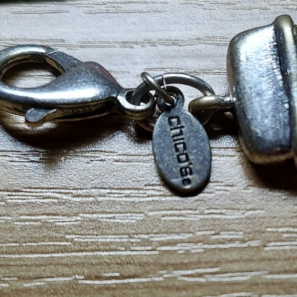 Chicos Silver Layered Necklace, Fashion Jewelry, Beaded Strands - Picture 4 of 4